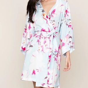 Yumi Kim Floral Robe in Light Blue and Pink